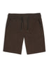 Dark Oily Gabardine Short
